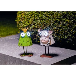 Flector Garten LED-Solar-Dekoleuchte Froschkönig Jorge grün