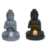 Flector Garten LED-Solar-Dekolicht Buddha grau