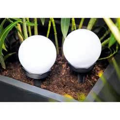 Flector Garten LED-Solar-Kugelleuchte schwarz 10 x 33 cm