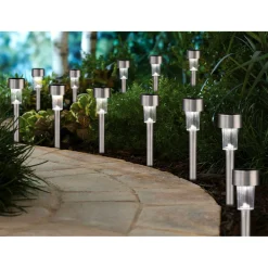 Flector Garten LED-Solar-Leuchte Balkony silber