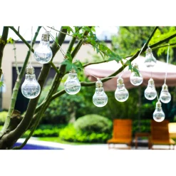 Flector Garten LED-Solar-Lichterkette Vintage inkl 10 Birnen