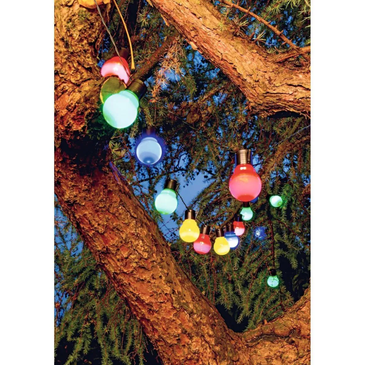 Flector Garten LED-Solar-Partylichterkette bunt