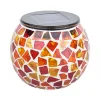 Flector Garten LED-Solar-Tischleuchten Mosaik orange