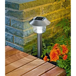 Flector Garten Solarspieß Edelstahl 5 Stück