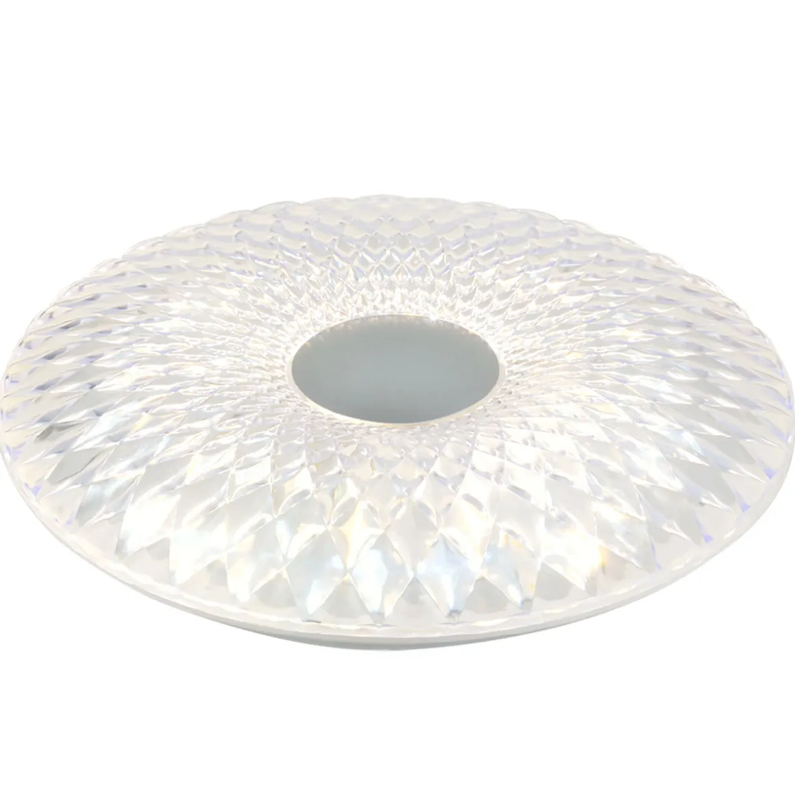 Flector LED-Deckenleuchte Kristall weiß