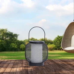 Flector Solar-Laterne Kea inkl Flammeneffekt schwarz Metall