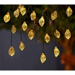 Flector Solarlichter Golden Leaf 4m inkl Akku