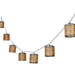 Flector Solar-Lichterkette Golden Cubic Shine inkl 8 Lampenschirme gold