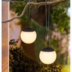 Flector Solar-Pendelleuchte Aurora inkl Akku 9 warmweiße LED