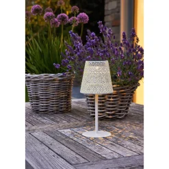 Flector Solar-Tischleuchte Arietta weiß