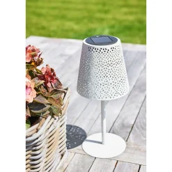 Flector Solar-Tischleuchte Arietta weiß