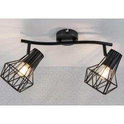 Flector Spotserie Tabea 2-flg schwarz 28,5 x 18 x 18 cm