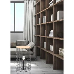 Flector Stehleuchte Galvani mit Holzablage