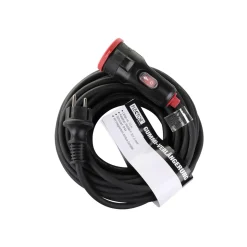 Flector Technik Verlängerungskabel mit Schalter 10m außen schwarz