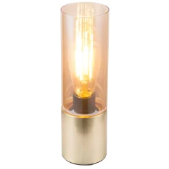 Flector Tischleuchte Edison Amber mit Touchfunktion messing