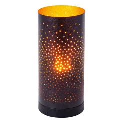 Flector Tischleuchte Kamina schwarz gold H 24 cm