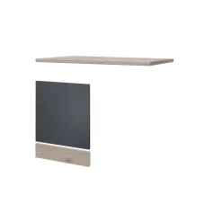 Flex-Well Geschirrspülerblenden-Set „Tiago“, 3-teilig, basaltgrau/San Remo Eiche