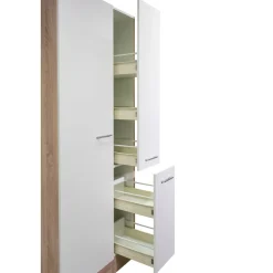 Flex-Well Küchen-Apothekerschrank „Samoa“, 30x200x57,1 cm, weiß/Sonoma Eiche