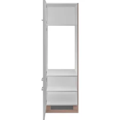 Flex-Well Küchen-Geräteumbauschrank „Samoa“, 60x200x57,1 cm, weiß/Sonoma Eiche