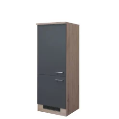 Flex-Well Küchen-Geräteumbauschrank „Tiago“, 60x161x60 cm, basaltgrau/San Remo Eiche