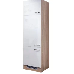 Flex-Well Küchen-Geräteumbauschrank „Valero“, 60x200x57,1 cm, weiß/Sonoma Eiche