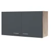 Flex-Well Küchenoberschrank „Tiago“, 100x54,8x32 cm, basaltgrau/San Remo Eiche