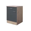 Flex-Well Küchenunterschrank „Tiago", 60x85x60 cm, basaltgrau/San Remo Eiche