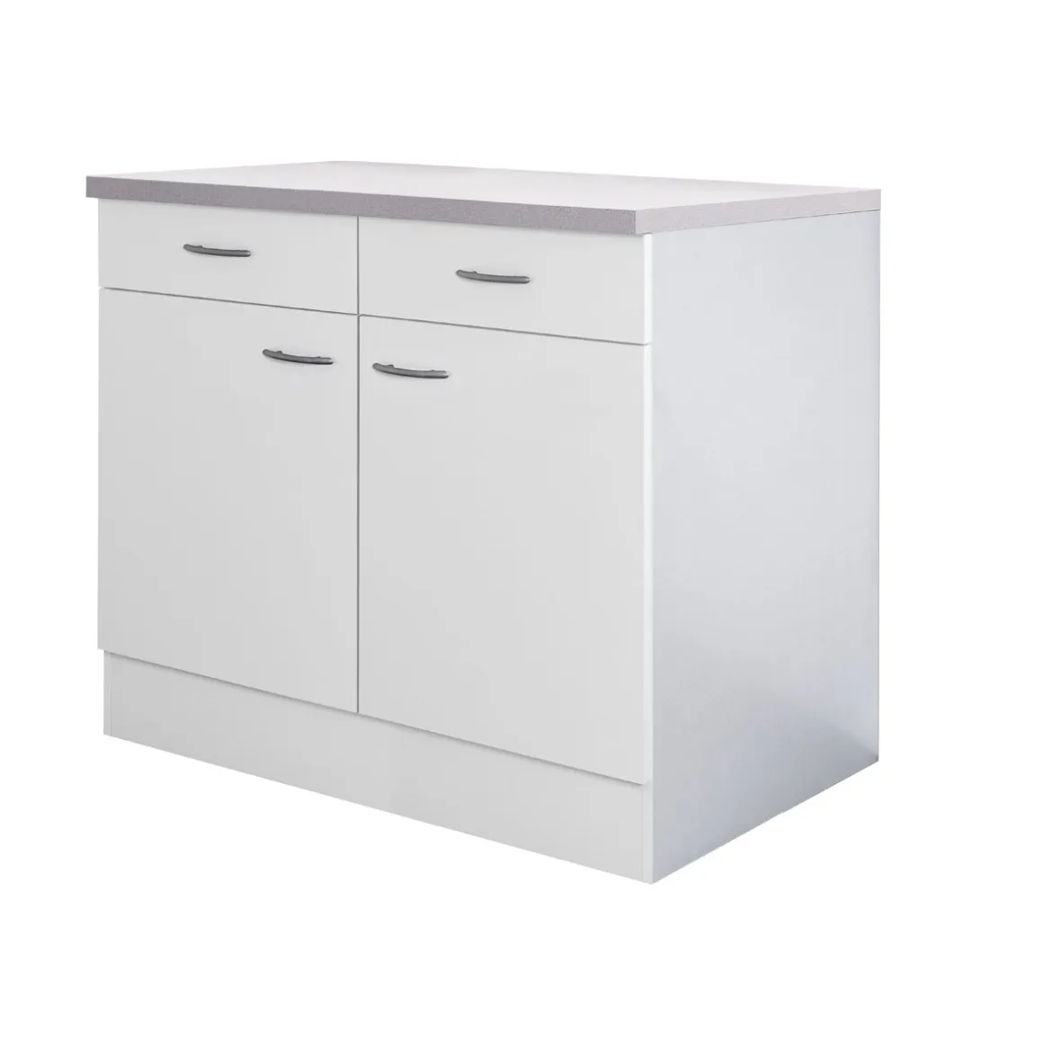 Flex-Well Küchenunterschrank „Wito“, 100x85x60 cm, weiß