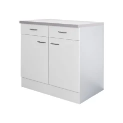 Flex-Well Küchenunterschrank „Wito“, 80x85x60 cm, weiß