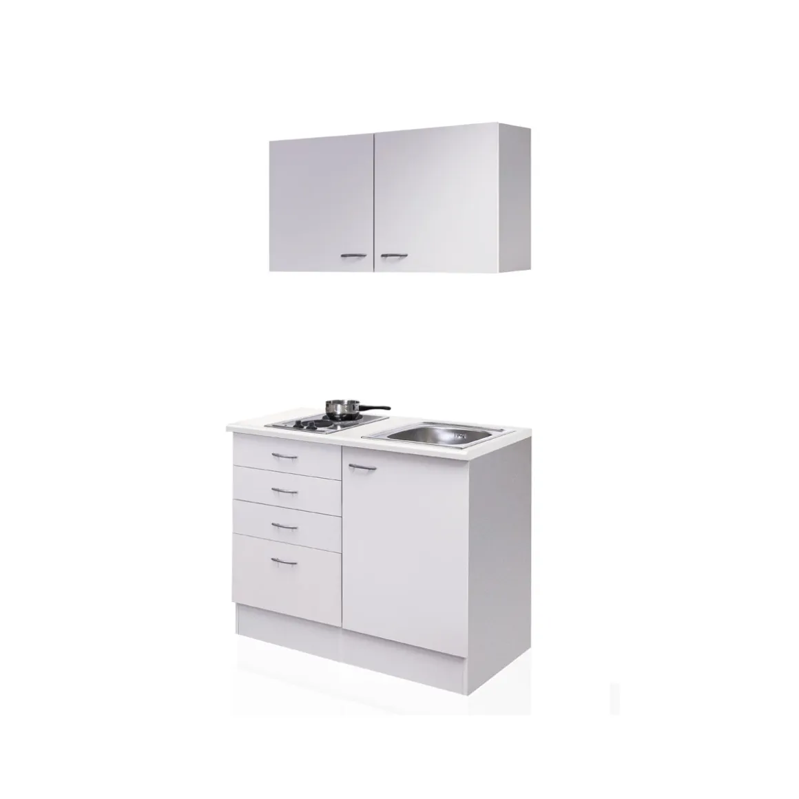 Flex-Well Miniküche „WITO 501-000“, 100x60 cm, weiß