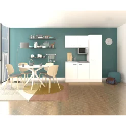 Flex-Well Singleküche „WITO 1005-000“, 150x60 cm, weiß