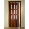 FORTE Kunststoff-Falttür Luciana B 88,5 x H 202 cm Mahagoni 3 Fenster