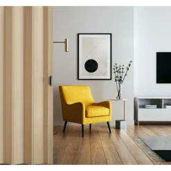 FORTE Kunststoff-Falttür Luciana B 88,5 x H 202 cm Esche holz 3 D