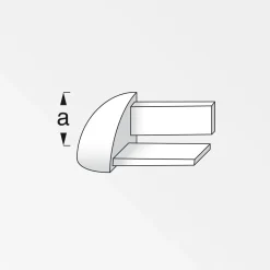 Fundamo Viertelkreis-Außeneck 6 mm weiß 4 Stück