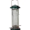 Futterspender für Nüsse und Kerne 9,5 x 9,5 x 23 cm Metall Grün