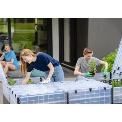 Garantia Hochbeet Ergo Quadro TurboPlus U L 80t Wood, inkl. FLORA Wassersparsystem