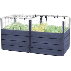 Garantia Hochbeet Ergo Quadro TurboPlus 2 L 80 Stone, inkl. FLORA Wassersparsystem