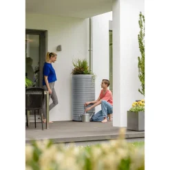 Garantia Regentonne Nordic 2in1 300 Liter steingrau inkl. Pflanzschale