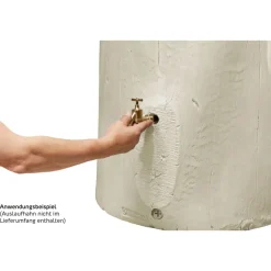 Garantia Regentonne Woodstock Baumstamm 400 L dunkelbraun