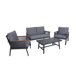 Garden Pleasure Lounge-Gruppe DENIA Aluminium, Non-Wood, Seilbespannung