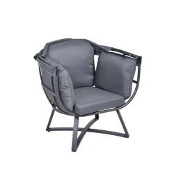 Garden Pleasure Relaxsessel DELOS Stahl, Polyester, anthrazit