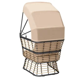 Garden Pleasure Relaxsessel PAROS Aluminium, Spun-Polyester, beige