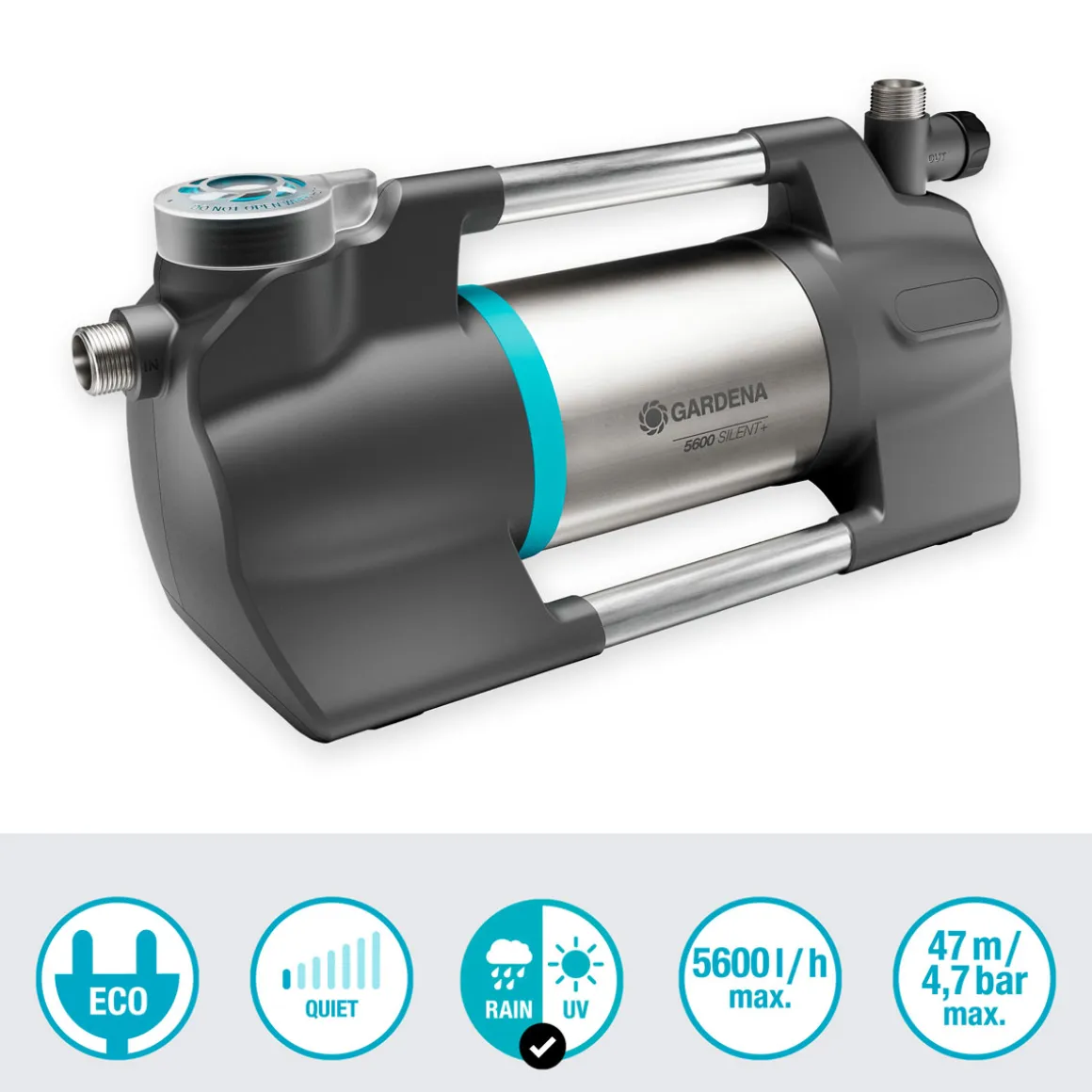 Gardena Gartenpumpe 5600 Silent+
