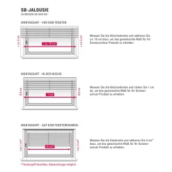 Gardinia Jalousie Alu 25 mm 60x130 cm silber