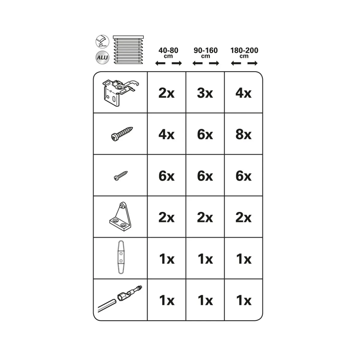 Gardinia Alu-Jalousie 60 x 240 cm silber