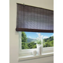 Gardinia Bambus-Rollo 140 x 160 cm schoko