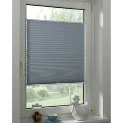 Gardinia Easyfix Plissee Greta 90 x 130 cm rauchblau