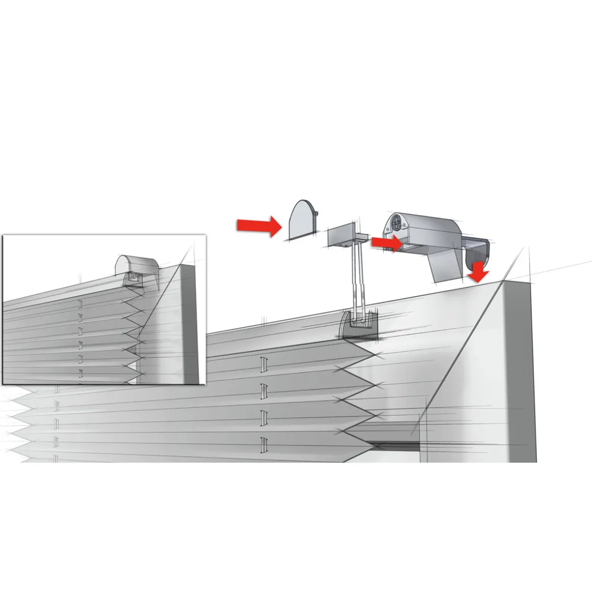 Gardinia EasyFix Plissee 2BS 45 x 130 cm schiefer