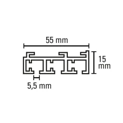 Gardinia Flächenvorhang-Schiene Atlanta 310 cm weiß