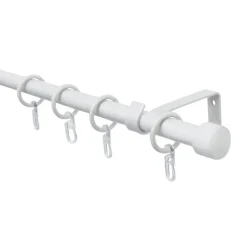 Gardinia Gardinenstange Cap 1-Lauf Durchmesser 16/13 mm 130-240 cm weiß